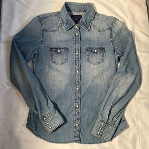 Western style denim shirt